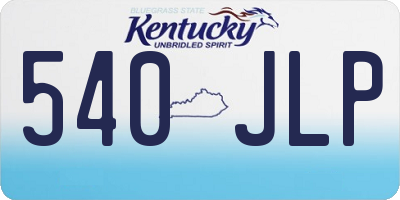KY license plate 540JLP