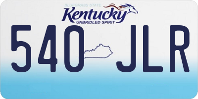 KY license plate 540JLR