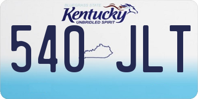 KY license plate 540JLT
