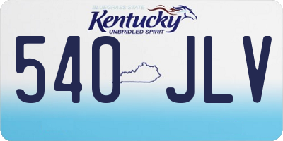 KY license plate 540JLV