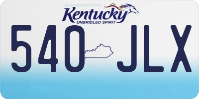 KY license plate 540JLX