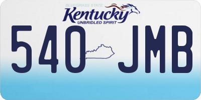 KY license plate 540JMB