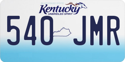 KY license plate 540JMR