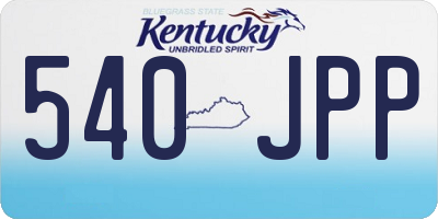 KY license plate 540JPP