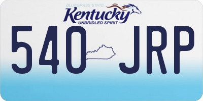 KY license plate 540JRP