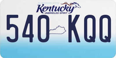 KY license plate 540KQQ