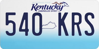 KY license plate 540KRS