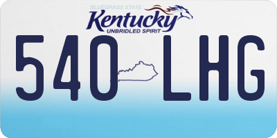 KY license plate 540LHG