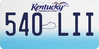KY license plate 540LII