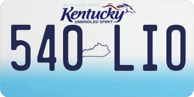 KY license plate 540LIO