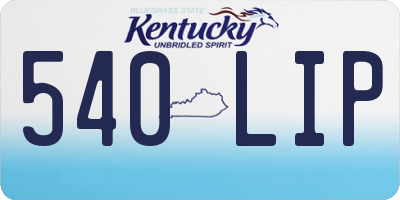 KY license plate 540LIP