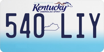 KY license plate 540LIY