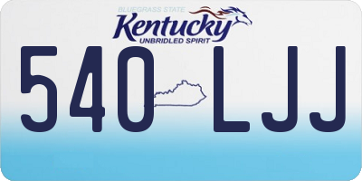KY license plate 540LJJ