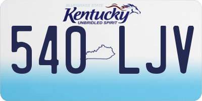 KY license plate 540LJV