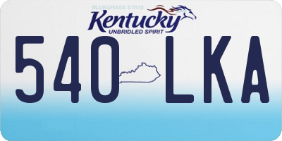 KY license plate 540LKA