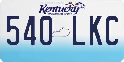 KY license plate 540LKC