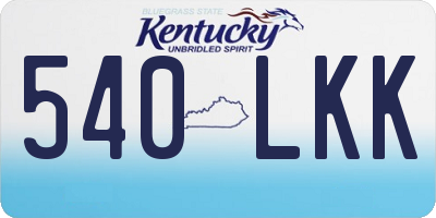 KY license plate 540LKK
