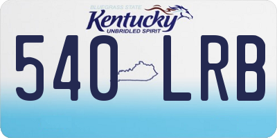 KY license plate 540LRB