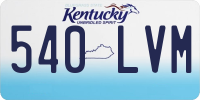 KY license plate 540LVM