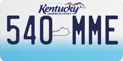 KY license plate 540MME