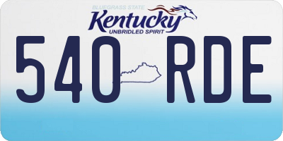 KY license plate 540RDE