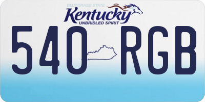 KY license plate 540RGB