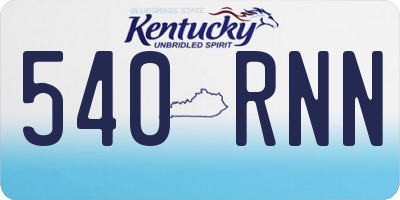 KY license plate 540RNN
