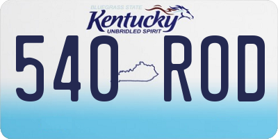 KY license plate 540ROD
