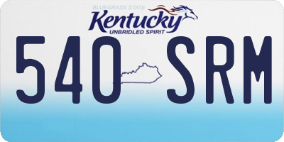 KY license plate 540SRM