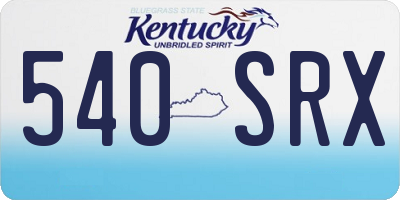 KY license plate 540SRX