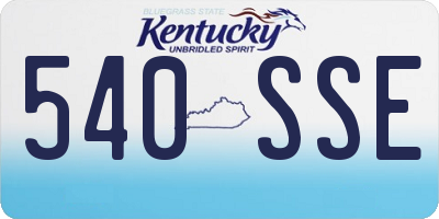 KY license plate 540SSE
