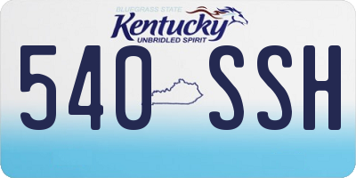 KY license plate 540SSH