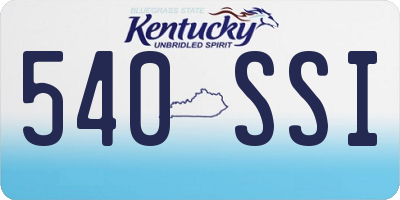 KY license plate 540SSI