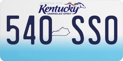 KY license plate 540SSO