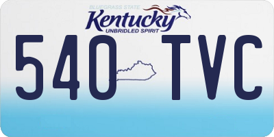 KY license plate 540TVC