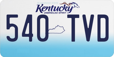 KY license plate 540TVD