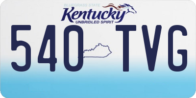 KY license plate 540TVG
