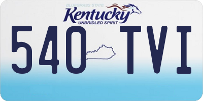 KY license plate 540TVI