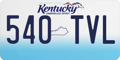 KY license plate 540TVL
