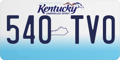 KY license plate 540TVO