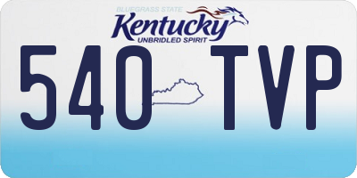 KY license plate 540TVP