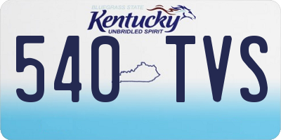 KY license plate 540TVS