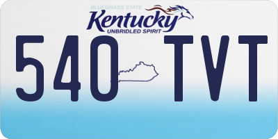 KY license plate 540TVT