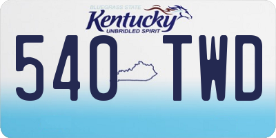 KY license plate 540TWD