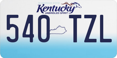 KY license plate 540TZL