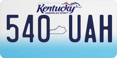 KY license plate 540UAH