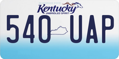 KY license plate 540UAP