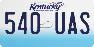 KY license plate 540UAS