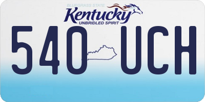 KY license plate 540UCH