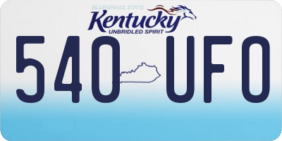 KY license plate 540UFO